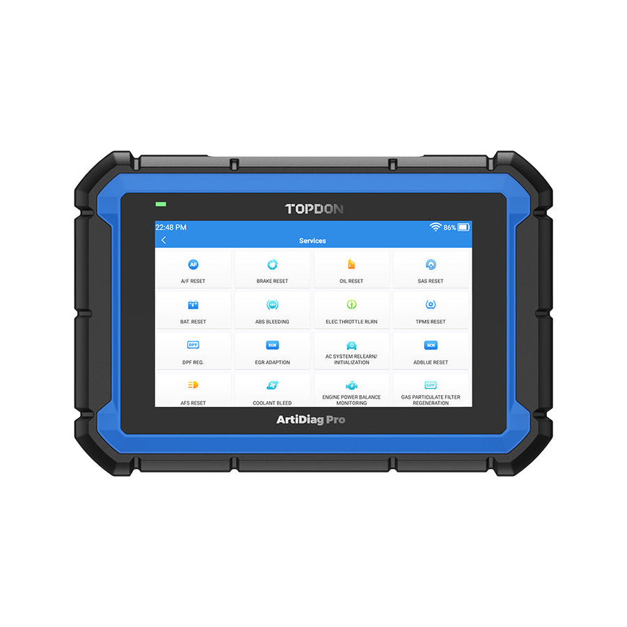 ArtiDiag Pro diagnostic tool displaying service options