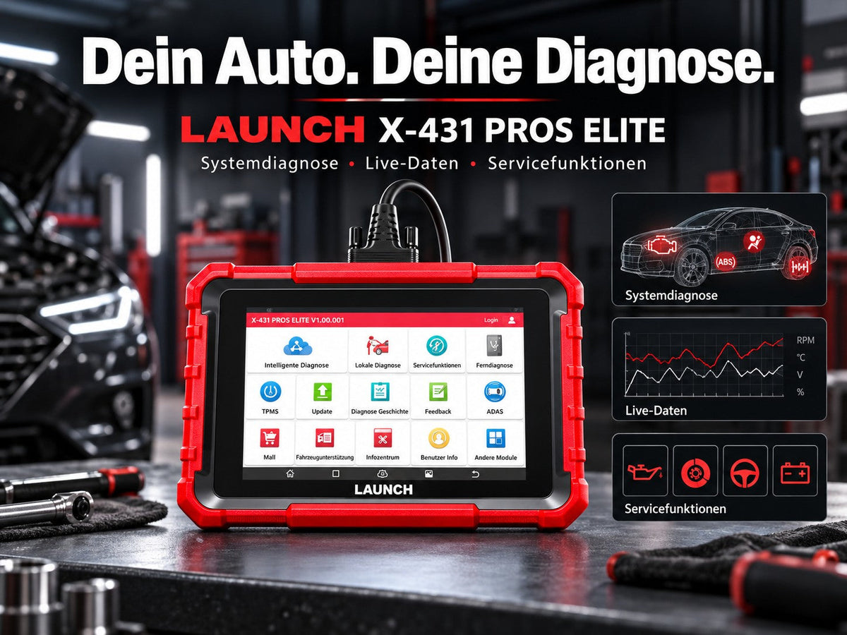 LAUNCH X-431 PROS ELITE – Diagnosegerät mit 8″ Touchscreen, Live-Daten & Servicefunktionen