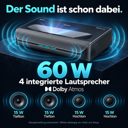 NexiGo Aurora Pro – 4K Ultra-Kurzdistanz-Laserprojektor