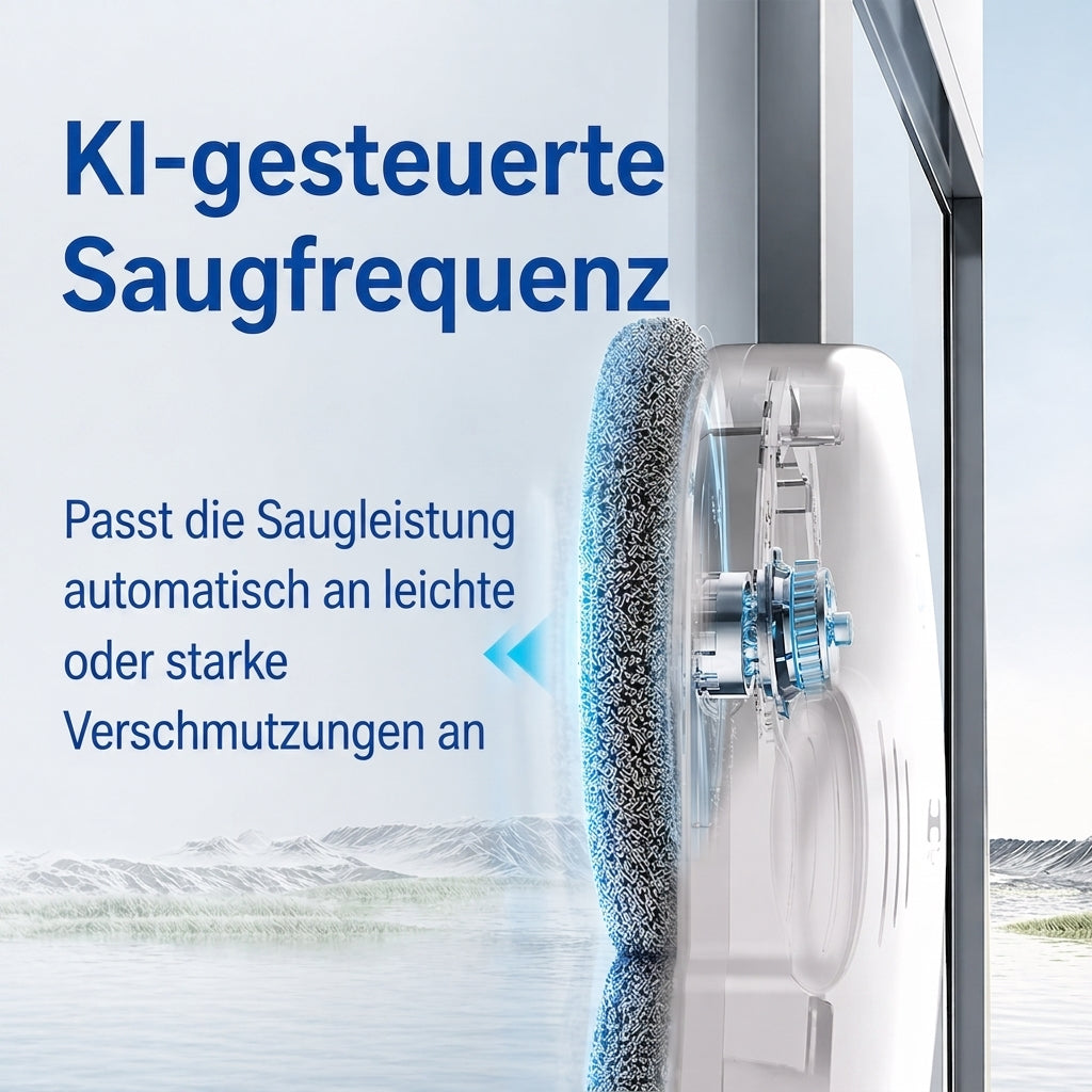 Fensterputzroboter Fensterreiniger Roboter 3800Pa – Automatisches Sprühen für Fenster, Glas, Spiegel & Fliesen