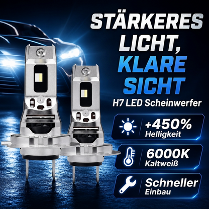 LED-Scheinwerferlampe mit 6000K kaltweißem Licht, bis zu +450% Helligkeit