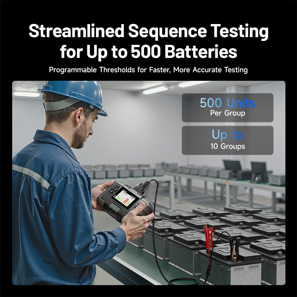 User testing multiple batteries with BT600 Plus
