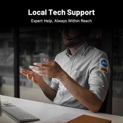 Technician receiving local tech support for vehicle diagnostics