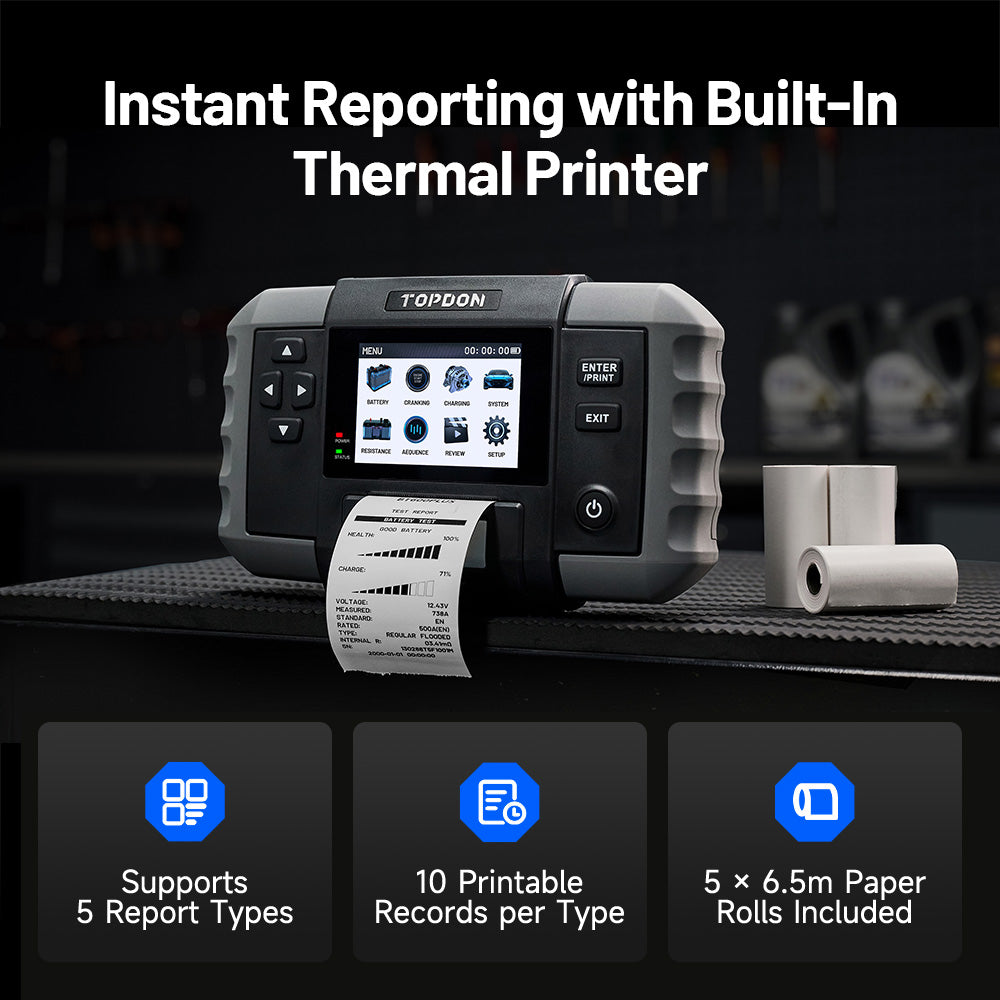 BT600 Plus printing report with thermal printer