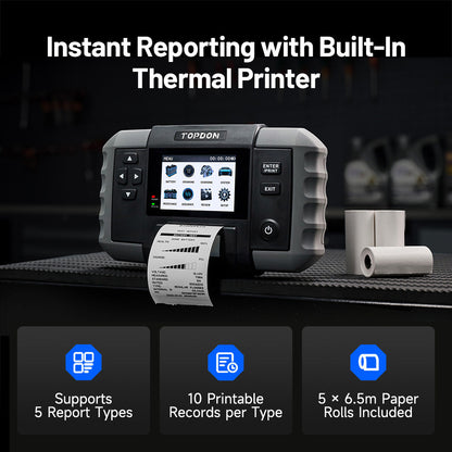 BT600 Plus printing report with thermal printer