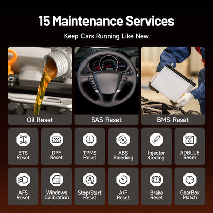 15 maintenance services offered by TOPDON ArtiDiag700