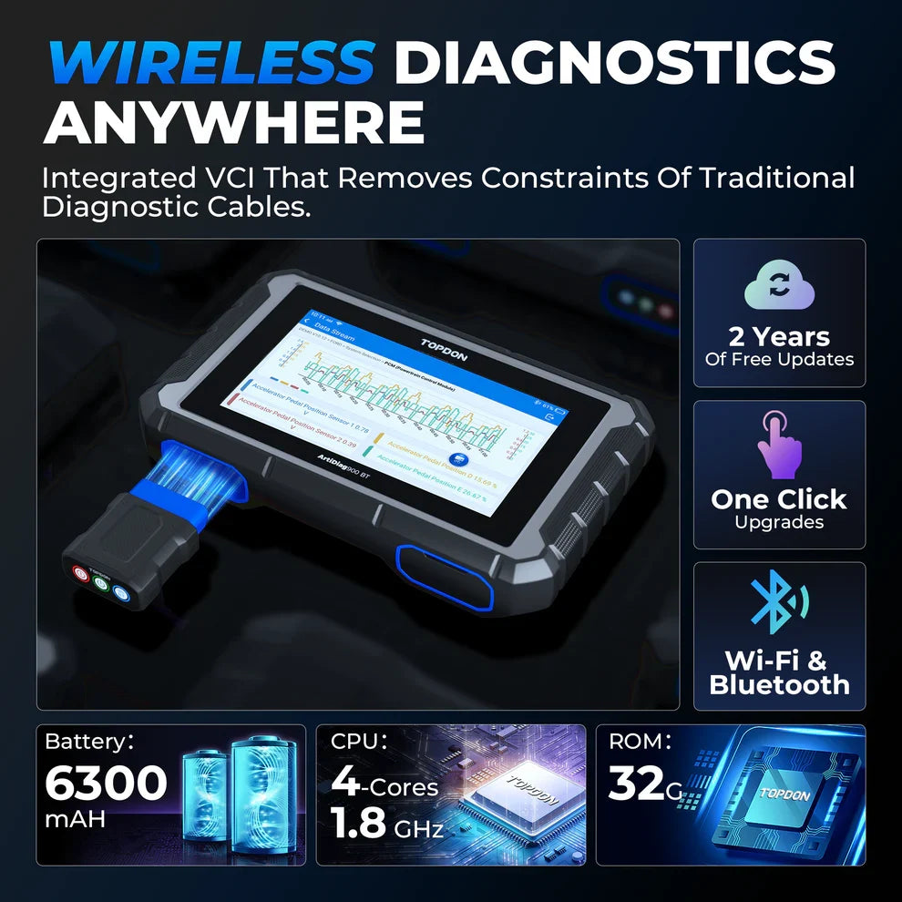 ArtiDiag900 BT showcasing wireless diagnostics features