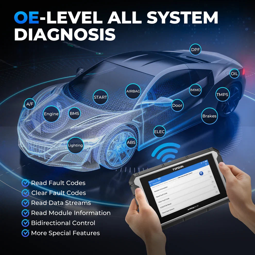 ArtiDiag900 BT displaying OE-level all system diagnosis
