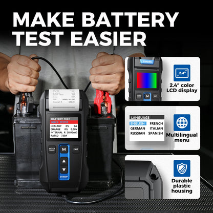 TOPDON BT300P in use with battery connections