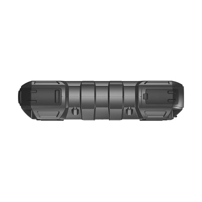 Bottom view of jump starter with design features