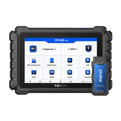 TOPDON ONE Plus diagnostic tool with touchscreen interface