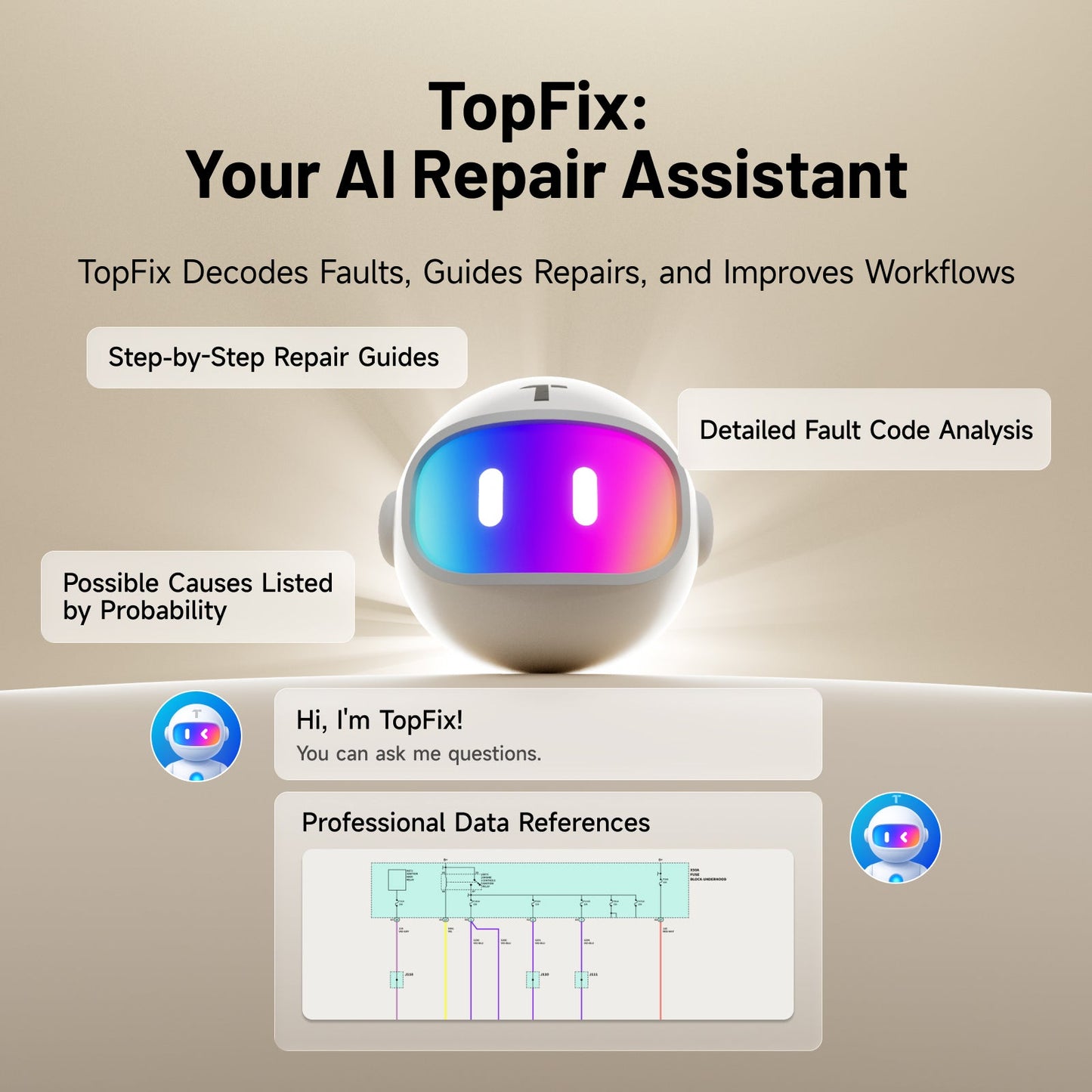 TopFix AI repair assistant for TOPDON ONE