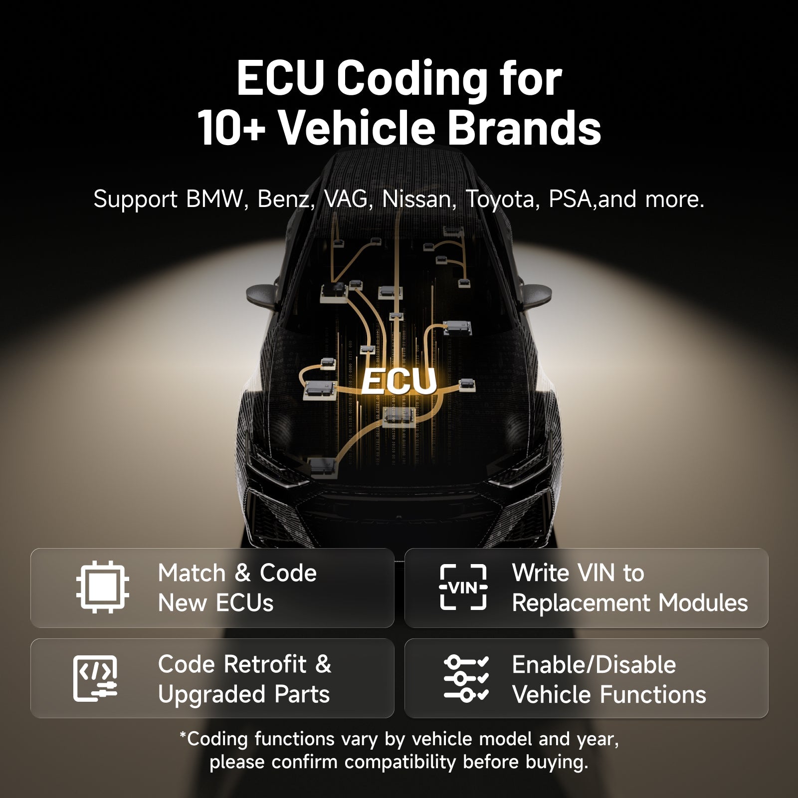 ECU coding capabilities for TOPDON ONE diagnostic tool