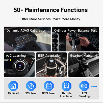 TOPDON ONE Plus maintenance functions overview