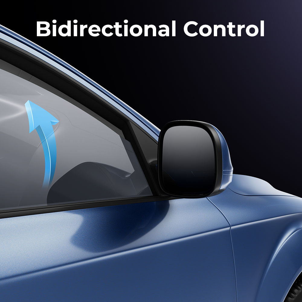Bidirectional control feature demonstration with car mirror