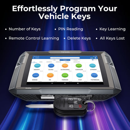 TOPDON UltraDiag programming vehicle keys with remote control