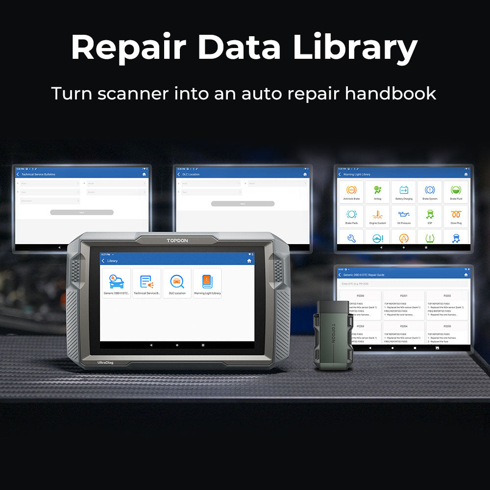 TOPDON UltraDiag with repair data library interface
