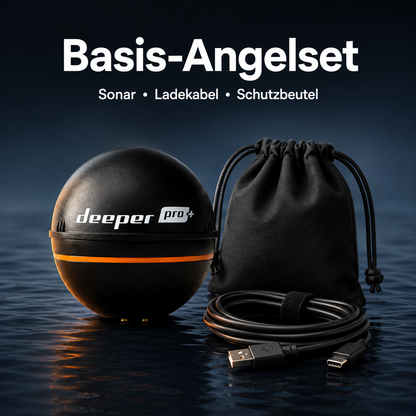 Fischfinder Echolot Deeper Smart Sonar PRO+ GPS – Kabelloser Angel Fischfinder mit WLAN, 100 m Reichweite, 80 m Tiefe