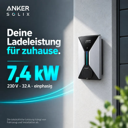 Anker SOLIX V1 Wallbox – 7,4 kW, Typ-2-Steckdose
