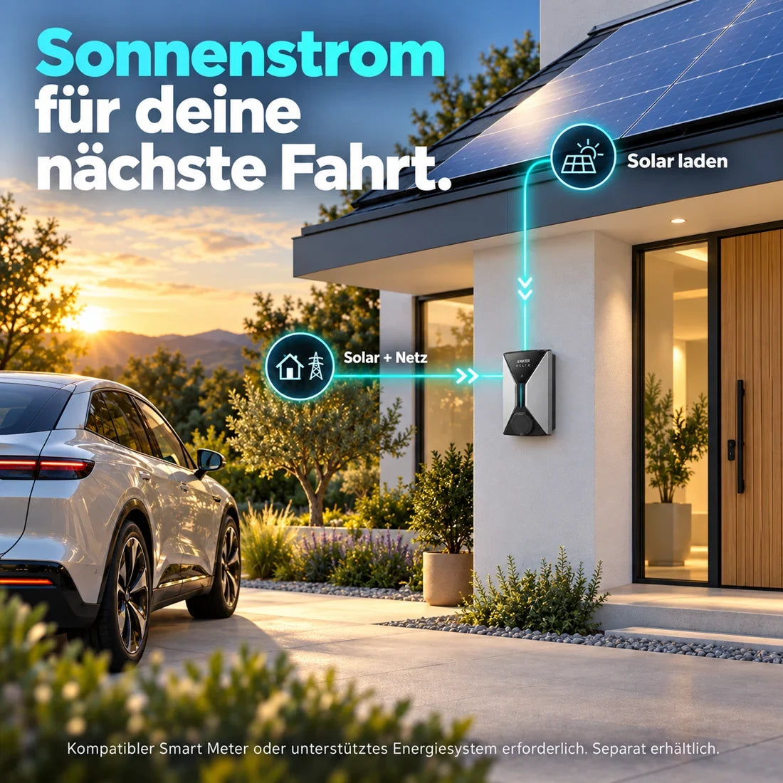 Anker SOLIX V1 Wallbox – 7,4 kW, Typ-2-Steckdose