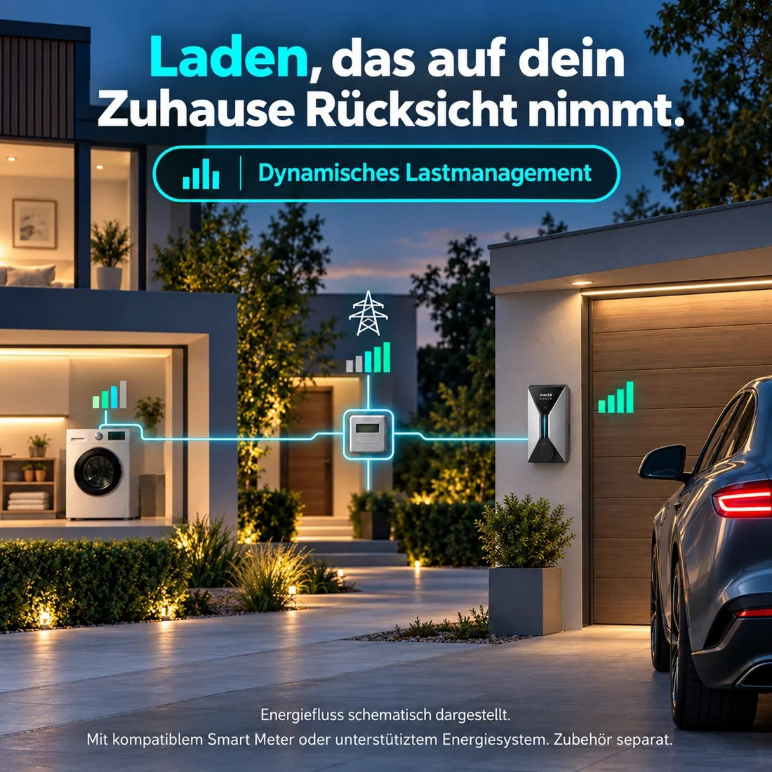 Anker SOLIX V1 Wallbox – 7,4 kW, Typ-2-Steckdose