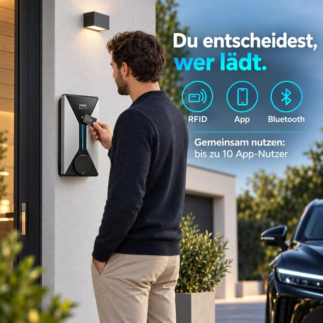 Anker SOLIX V1 Wallbox – 7,4 kW, Typ-2-Steckdose