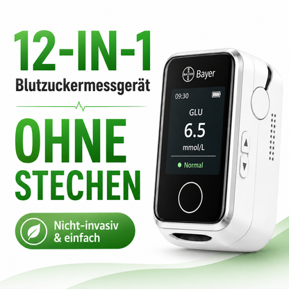 Blutzuckermessgerät ohne Stechen – Smartes Zuckermessgerät mit Digitalanzeige