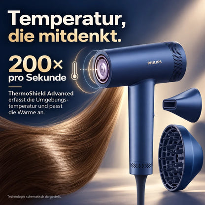 Philips 8000 Series BHD839/10 – Haartrockner mit ThermoShield Advanced, Meeresblau