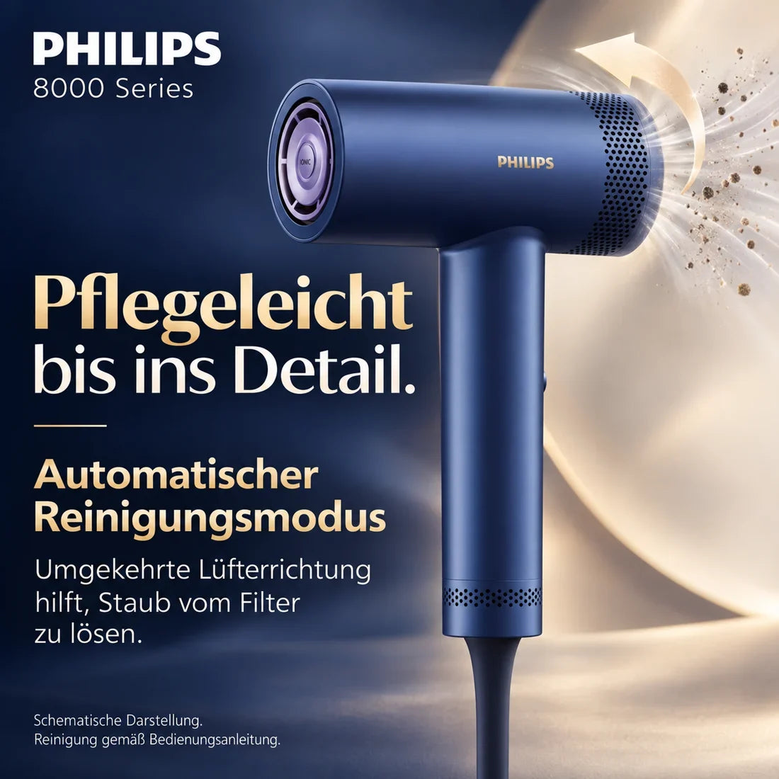 Philips 8000 Series BHD839/10 – Haartrockner mit ThermoShield Advanced, Meeresblau