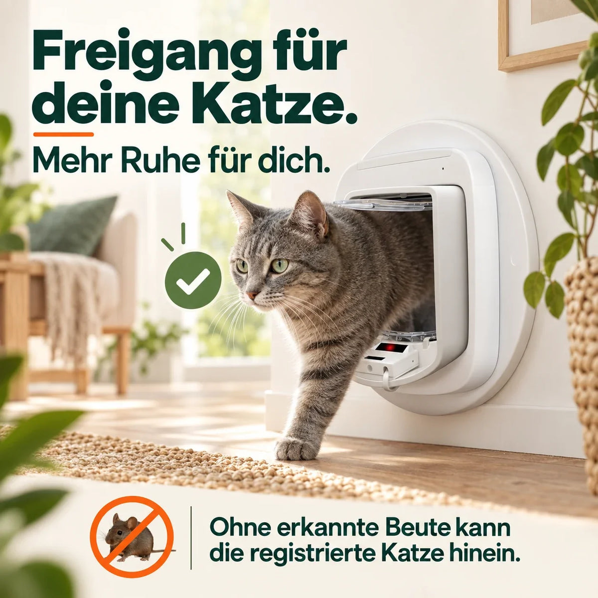 ZeroMOUSE™ 2.0 + PetSafe – Mikrochip-Katzenklappe mit KI-Beuteerkennung